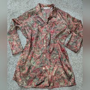 Victoria's Secret Vintage Paisley Night Shirt Large